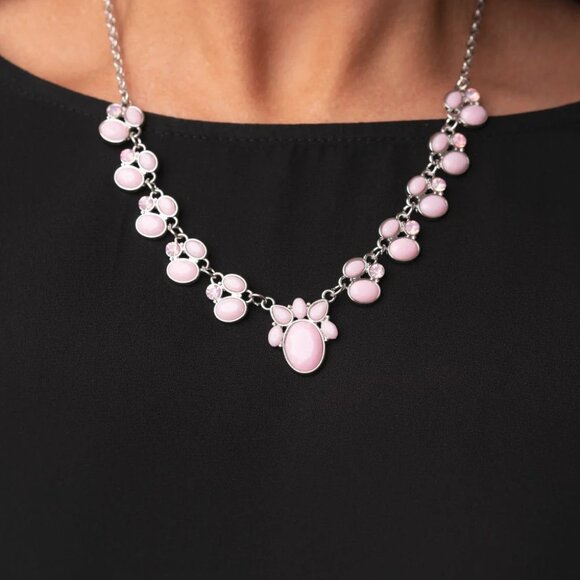 Paparazzi Jewelry Accessories - Fairytale Forte - Pink Necklace - Vintage - Picture 4 of 6